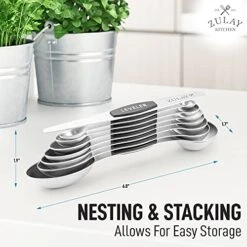 Stackable Magnetic Spoons Set Of 8 - Dual Sided Magnetic Measuring Spoons Set Fits In Spice Jars - Stainless Steel Measuring Spoons Magnetic For Dry And Liquid Ingredients (Black) -Peugeot Shop 51eLjwONNqL