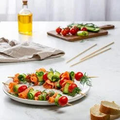 [100 Count] 12 Inch Bamboo Skewers For Shish Kabob, Grilling, Fruits, Appetizers, And Cocktails -Peugeot Shop 51eY4jXKw7L