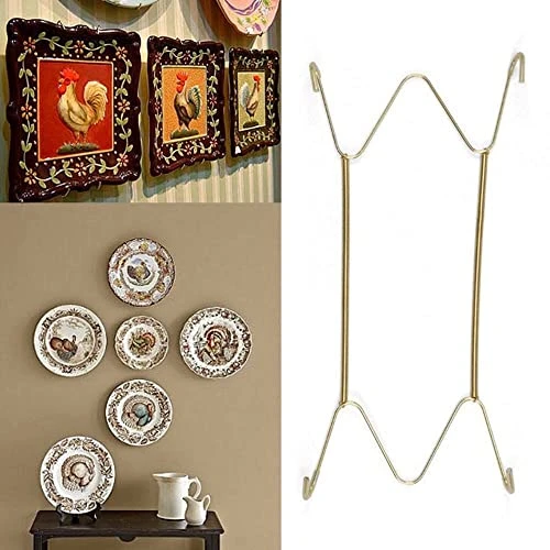 Wall Dish Spring Holder Dismountable Securing Clip Fixed Home Decor Wall Display Golden Dish Decoration Crafts 6/7/8/10/12/14/16 Inch(10 Inch) 4 Wall Dish Spring Holder Dismountable Securing Clip Fixed Home Decor Wall Display Golden Dish Decoration Crafts 6/7/8/10/12/14/16 Inch(10 Inch) - Image 4