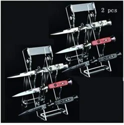 2 Stand Black Knife Display Stand Arcylic (9.8×3.8 In),Fold -Peugeot Shop 51efHmiB2QL. AC