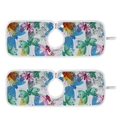 Kcldeci 2 Pack Faucet Mat Splash Guard For Kitchen Sink,Craft Butterflies Background 23x5 Inch Faucet Handle Drip Catcher Tray Absorbent Mat Fast Dry Mat For Kitchen, Bathroom
