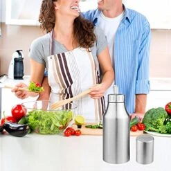 Olive Oil Dispenser 17oz Oil Bottle Stainless Steel Leak Proof Olive Oil Decanter For Kitchen (500ML) -Peugeot Shop 51eqS11cyaL