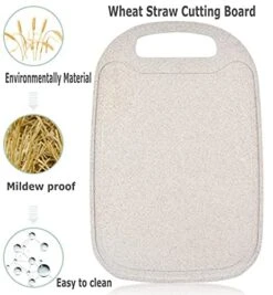 3 Pack Mini Kitchen Cutting Board Set Small Fruit Cutting Board Wheat Straw Plastic Cutting Boards Mats Dishwasher Safe, Juice Grooves, Thicker Boards Easy Grip Handle, Non Porous(13 Inch X 8.5 Inch) -Peugeot Shop 51f2vmsa7cL