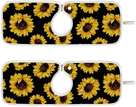 Beautiful Flower 2 PCS Faucet Absorbent Mat, Kitchen Faucet Sink Splash Guard, Polyester Material Faucet Splash Catcher, Water Absorbent Mat Behind Faucet, Faucet Mat For Kitchen Sink Machine Washable 8 Beautiful Flower 2 PCS Faucet Absorbent Mat, Kitchen Faucet Sink Splash Guard, Polyester Material Faucet Splash Catcher, Water Absorbent Mat Behind Faucet, Faucet Mat For Kitchen Sink Machine Washable - Image 8