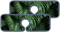 15" Microfiber Cloth Kitchen Faucet Absorbent Mat Splash Guard Drip Water Catcher Countertop Drying Protector Pads Faucet Behind For Bedroom Farmhouse Tropical Flower Plant Leaf 4PCS -Peugeot Shop 51f6OsCfjCL. AC