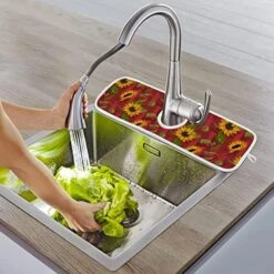 2 Pack Xmas Soldier Kitchen Faucet Drying Mat 15''x 6'' Dish Drain Drying Pad Christmas Nutcrackers Absorbent Splash Guard Behind Faucet Drip Catcher Protectors For Sink Bar Bathroom -Peugeot Shop 51f6VvmQ8gL. AC