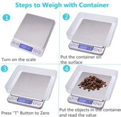 Digital Food Kitchen Scale Gram Capacity 3000g Mini Pocket Jewelry Scale Cooking Scale Accuracy 0.1g (2 Trays Included) 6 Digital Food Kitchen Scale Gram Capacity 3000g Mini Pocket Jewelry Scale Cooking Scale Accuracy 0.1g (2 Trays Included) -Peugeot Shop 51f95abWB9L