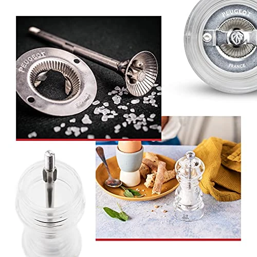 Peugeot - Nancy Manual Salt Mill - Transparent Adjustable Grinder For Rock Salt - Acrylic, Clear, 12 Inches 2 Peugeot - Nancy Manual Salt Mill - Transparent Adjustable Grinder For Rock Salt - Acrylic, Clear, 12 Inches - Image 2