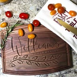 Personalized Cutting Board, 11 Designs, 5 Wood Styles Cutting Board - Wedding Gifts For Couple, Housewarming Gifts, Personalized Gifts For Mom And Dad, Grandma Gifts, Engraved Kitchen Sign -Peugeot Shop 51fJhG9ss7L