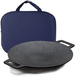 Korean BBQ Griddle Non-stick Square Grill W/Handles & Grease Drain Spout For Stovetop Induction Pan+Kalbi Scissors+Tongs Set, 13x11.4 Inch -Peugeot Shop 51fLL3FMq5L. AC