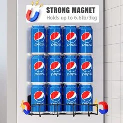 Lunememo Magnetic Spice Rack For Refrigerator, 4 Pack Magnetic Fridge Shelf With 8 Hooks, Strong Magnet & No Drilling, Black 8 Lunememo Magnetic Spice Rack For Refrigerator, 4 Pack Magnetic Fridge Shelf With 8 Hooks, Strong Magnet & No Drilling, Black -Peugeot Shop 51fPEKpIgOL