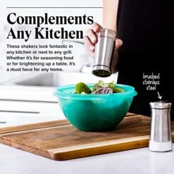 Premium Salt And Pepper Shakers With Adjustable Pour Holes - Elegant Stainless Steel Salt And Pepper Dispenser - Perfect For Himalayan, Kosher And Sea Salts - Spices -Peugeot Shop 51fPF8XoR6L