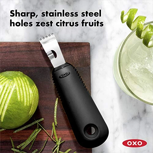 OXO Good Grips Citrus Zester With Channel Knife,Black 3 OXO Good Grips Citrus Zester With Channel Knife,Black - Image 3