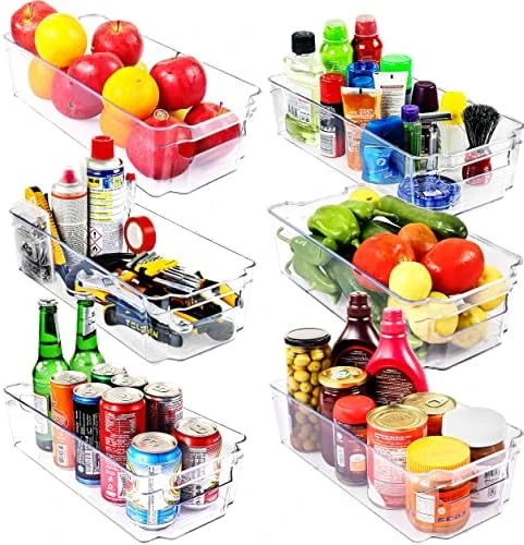Large Pantry Organizer - Set Of 8 Refrigerator Organizer Bins - Fridge Organizer For Freezers, Kitchen Countertops And Cabinets - BPA Free (Clear) 13 Large Pantry Organizer - Set Of 8 Refrigerator Organizer Bins - Fridge Organizer For Freezers, Kitchen Countertops And Cabinets - BPA Free (Clear) - Image 13