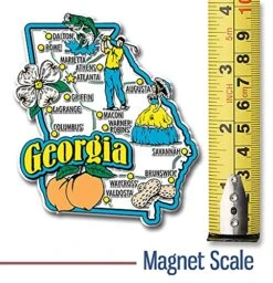 Georgia Jumbo State Magnet By Classic Magnets, Collectible Souvenirs Made In The USA