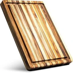 Large Thick Teak Wood Cutting Board [Edge Grain, 20" X 15" X 1.5"] Juice Groove, Hand Grips, Reversible | Lifetime Replacement Teak Cutting Board For Kitchen (20x15x1.5 Inches) -Peugeot Shop 51fqQNsBLGL. AC 2