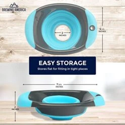 Kitchen Canning Funnel – Collapsible Silicone Food Funnel For Wide Mouth And Regular Mason Jars – Flexible Use For Coffee, Liquid, Jam, Cooking, Baking, Crafts - Teal/Gray 8 Kitchen Canning Funnel – Collapsible Silicone Food Funnel For Wide Mouth And Regular Mason Jars – Flexible Use For Coffee, Liquid, Jam, Cooking, Baking, Crafts - Teal/Gray -Peugeot Shop 51g0KTOC00L