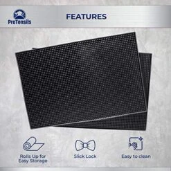Rubber Bar Mat By ProTensils, 18" X 12", Black Bar Mats, Bar Service Mat, Black Coffee Bar Mat, Spill Mat For Counter-Top (2 Pieces) 7 Rubber Bar Mat By ProTensils, 18" X 12", Black Bar Mats, Bar Service Mat, Black Coffee Bar Mat, Spill Mat For Counter-Top (2 Pieces) -Peugeot Shop 51g4BmLZJqL