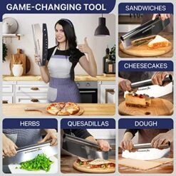 16" Pizza Cutter By KitchenStar | Sharp Stainless Steel Slicer Knife - Rocker Style W Blade Cover | Chop And Slices Perfect Portions + Dishwasher Safe - Premium Pizza Accessories 8 16" Pizza Cutter By KitchenStar | Sharp Stainless Steel Slicer Knife - Rocker Style W Blade Cover | Chop And Slices Perfect Portions + Dishwasher Safe - Premium Pizza Accessories -Peugeot Shop 51g51ajQbQL