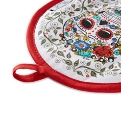 Fiesta Skull & Vine Oven Mitt & Pot Holder, Multi, 2 Piece
