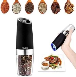 Electric Gravity Pepper Grinder Or Salt Grinder With Adjustable Thickness, Automatic Pepper Grinder Battery, With Blue LED Light, DLD One-hand Operation, Brushed Stainless Steel (1 Piece Black) 10 Electric Gravity Pepper Grinder Or Salt Grinder With Adjustable Thickness, Automatic Pepper Grinder Battery, With Blue LED Light, DLD One-hand Operation, Brushed Stainless Steel (1 Piece Black) -Peugeot Shop 51gIApFfJbL. AC