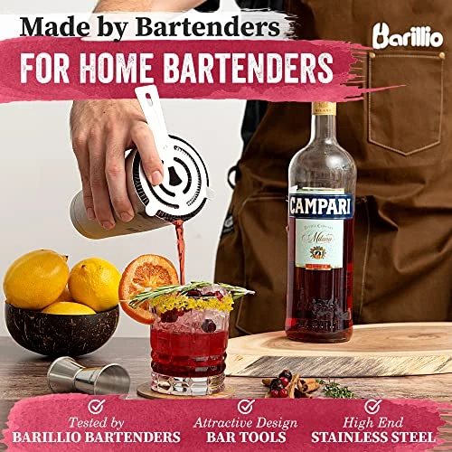 Ston Shaker Cocktail Shaker Set | Professional Bartender Kit With Weighted Martini Mixer, Hawthorne Strainer, Jigger, Mojito Muddler, Mixing Spoon & 2 Liquor Pourers…… 3 Ston Shaker Cocktail Shaker Set | Professional Bartender Kit With Weighted Martini Mixer, Hawthorne Strainer, Jigger, Mojito Muddler, Mixing Spoon & 2 Liquor Pourers…… - Image 3