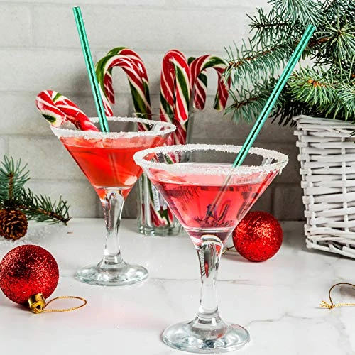 200 Pieces Christmas Foil Paper Straws Red Green White Stripe And Dots Christmas Tree Snowflake Biodegradable Drinking Straws For Christmas Party Supplies, 8 Style 6 200 Pieces Christmas Foil Paper Straws Red Green White Stripe And Dots Christmas Tree Snowflake Biodegradable Drinking Straws For Christmas Party Supplies, 8 Style - Image 6