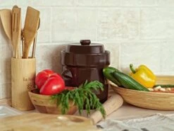 Fermentation Crock Jar 1/2 Gallon - Ceramic Sauerkraut Fermenting Crock With Lid And Weights - 2 Liter Fermentation Jar For Pickling Kimchi, Sauerkraut, Pickles, Vegetables, Kombucha 7 Fermentation Crock Jar 1/2 Gallon - Ceramic Sauerkraut Fermenting Crock With Lid And Weights - 2 Liter Fermentation Jar For Pickling Kimchi, Sauerkraut, Pickles, Vegetables, Kombucha -Peugeot Shop 51gLOnWkNVL