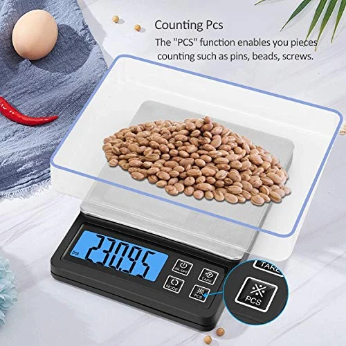 Digital Kitchen Scale, USB Rechargeable Multifunction Food Scales, High Precision 0.1g Pocket Jewelry Scale With Backlit LCD Display, Tray, Auto Off 4 Digital Kitchen Scale, USB Rechargeable Multifunction Food Scales, High Precision 0.1g Pocket Jewelry Scale With Backlit LCD Display, Tray, Auto Off - Image 4