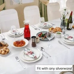 16-Piece Forks And Spoons Silverware Set, 8 Dinner Forks And 8 Dinner Spoons, 18/8 Stainless Steel Flatware Cutlery Set, Mirror Polished, Dishwasher Safe -Peugeot Shop 51gRzBDAJTL