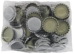 144 Oxygen Absorbing Beer Bottle Caps, 26mm US Standard Size Pry Off Silver Crown Caps For Homebrew, PVC Free Caps For Beer Bottles -Peugeot Shop 51gVpEd1MwL