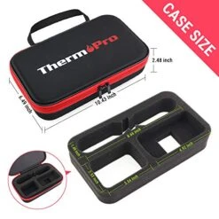 TP99 Hard Carrying Case Storage Bag For TP-20, TP-08S, TP-07 Wireless Remote Digital Cooking Food Meat Thermometer, Shockproof Waterproof Black Travel Protective Case/Box/Organizer 10 TP99 Hard Carrying Case Storage Bag For TP-20, TP-08S, TP-07 Wireless Remote Digital Cooking Food Meat Thermometer, Shockproof Waterproof Black Travel Protective Case/Box/Organizer -Peugeot Shop 51gXrhv3l2L