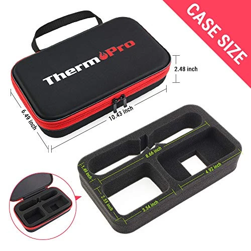 TP99 Hard Carrying Case Storage Bag For TP-20, TP-08S, TP-07 Wireless Remote Digital Cooking Food Meat Thermometer, Shockproof Waterproof Black Travel Protective Case/Box/Organizer 4 TP99 Hard Carrying Case Storage Bag For TP-20, TP-08S, TP-07 Wireless Remote Digital Cooking Food Meat Thermometer, Shockproof Waterproof Black Travel Protective Case/Box/Organizer - Image 4