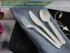 Greenworks Compostable Forks,100 Count 7" Heavyweight Biodegradable Disposable Cutlery Fork -Peugeot Shop 51gc6B9jfCL