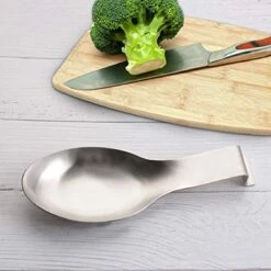 Stainless Steel Spoon Rest,spoon Holder For Stove Top,Utensil Spoon Rest For Kitchen Counter,Brushed Finish, Countertop Heavy Duty,Dishwasher Safe 3.8 X 9.4 Inch (Silver Color 1PC) 11 Stainless Steel Spoon Rest,spoon Holder For Stove Top,Utensil Spoon Rest For Kitchen Counter,Brushed Finish, Countertop Heavy Duty,Dishwasher Safe 3.8 X 9.4 Inch (Silver Color 1PC) -Peugeot Shop 51gcy0VQ5ZL