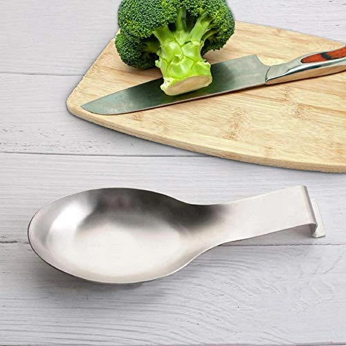 Stainless Steel Spoon Rest,spoon Holder For Stove Top,Utensil Spoon Rest For Kitchen Counter,Brushed Finish, Countertop Heavy Duty,Dishwasher Safe 3.8 X 9.4 Inch (Silver Color 1PC) 5 Stainless Steel Spoon Rest,spoon Holder For Stove Top,Utensil Spoon Rest For Kitchen Counter,Brushed Finish, Countertop Heavy Duty,Dishwasher Safe 3.8 X 9.4 Inch (Silver Color 1PC) - Image 5