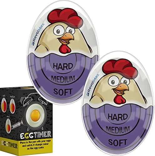 Kitchen Egg Timer That Changes Colors When Done, Hard Boiled Egg Timers, Perfect Egg Timer For Boiling Eggs, Perfect Egg Boiler Timer By RevolMax (2 Pack, Red) 9 Kitchen Egg Timer That Changes Colors When Done, Hard Boiled Egg Timers, Perfect Egg Timer For Boiling Eggs, Perfect Egg Boiler Timer By RevolMax (2 Pack, Red) - Image 9