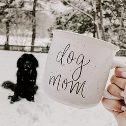 G Mom Coffee Mug | Cute 16oz Ceramic Campfire Style Coffee Cup Microwave & Dishwasher Safe | Large Mug For Dog Moms, Pet Owners, Puppy Lovers, And Dog Adoption -Peugeot Shop 51gkrNxbXwL