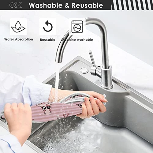 Kcldeci 2 Pack Faucet Mat Splash Guard For Kitchen Sink,Cute Giraffe Stripe 23x5 Inch Faucet Handle Drip Catcher Tray Absorbent Mat Fast Dry Mat For Kitchen, Bathroom 6 Kcldeci 2 Pack Faucet Mat Splash Guard For Kitchen Sink,Cute Giraffe Stripe 23x5 Inch Faucet Handle Drip Catcher Tray Absorbent Mat Fast Dry Mat For Kitchen, Bathroom - Image 6