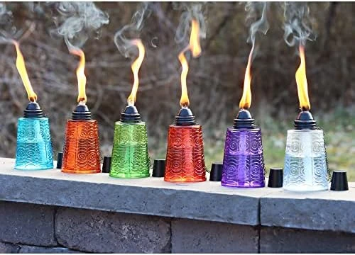 Seraphic Torches For Outside - Citronella 16oz Table Top Torch For Patio, Garden, Lawn, And Outdoor Parties, Set Of 3, Purple 6 Seraphic Torches For Outside - Citronella 16oz Table Top Torch For Patio, Garden, Lawn, And Outdoor Parties, Set Of 3, Purple - Image 6