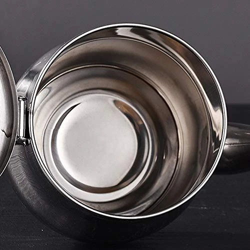 Stainless Steel Oil Can With Spout, Oil Dispenser Bottle Olive Oil Can Dispenser Drizzler,Kitchen Cooking Oil Jar Storage Container Canister Pourer Leak Proof (24oz(With Filter Mesh)) 3 Stainless Steel Oil Can With Spout, Oil Dispenser Bottle Olive Oil Can Dispenser Drizzler,Kitchen Cooking Oil Jar Storage Container Canister Pourer Leak Proof (24oz(With Filter Mesh)) - Image 3