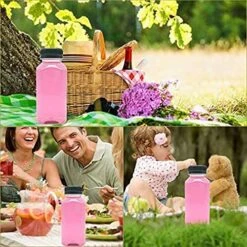 3 Pcs 8 Ounce Plastic Juice Bottles, Clear Bulk Beverage Containers, For Smoothies, Juice Milk And Homemade Beverages -Peugeot Shop 51hIXV2xCZL