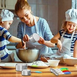 Measuring Cups & Spoons Set Of 21 - Wildone Stainless Steel Measuring Cups And Spoons With Colored Silicone Handle, 8 Nesting Metal Cups, 8 Spoons & 5 Mini Spoons, For Dry And Liquid Ingredient -Peugeot Shop 51hLu80aL0S