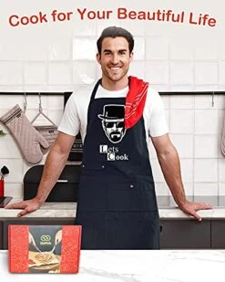 Funny Cooking Chef Apron With Pockets BBQ Kitchen Work Aprons Birthday Dad Creative Gifts -Peugeot Shop 51haLai6UGS