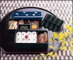 Japanese Traditional Rabbit Blossom Bento Box Set - Square 2 Tier Bento Box, Rice Ball Press, Bento Bag (Blue) 11 Japanese Traditional Rabbit Blossom Bento Box Set - Square 2 Tier Bento Box, Rice Ball Press, Bento Bag (Blue) -Peugeot Shop 51haQQeobpL