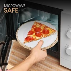 10-Inch Bamboo Paper Plate Holder (4 Count) - Heavy Duty Wicker Reusable Paper Plate Holders - Natural Charger Plates -Peugeot Shop 51hcFqFk2OL