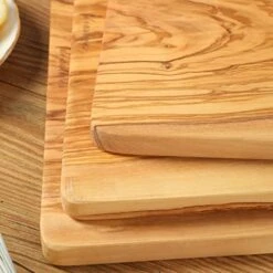 Natural Olive Wood Cutting Board, Rustic Serving Platter For Meat & Snack, Wooden Charcuterie Board Cheese Serving Tray, Handmade Decorative Cutting Board, Housewarming Gift (ZRB-S) -Peugeot Shop 51hiYEzXLuL