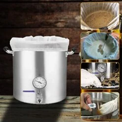 NYTiger 5 PACK Extra Large (26" X 22") Brew Bags Reusable Nylon Fine Mesh For Fruit Cider Apple Grape Wine Press Drawstring Straining Brew In A Bag -Peugeot Shop 51hkzNu3KEL