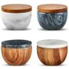 4Pcs Marble Salt Box Cellar