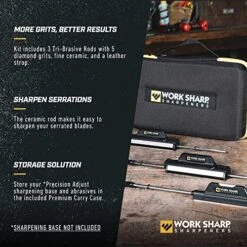 Work Sharp Upgrade Kit For Precision Adjust Knife Sharpener, Set Of 7 Abrasives And Carry Case -Peugeot Shop 51hsqHwSCxL